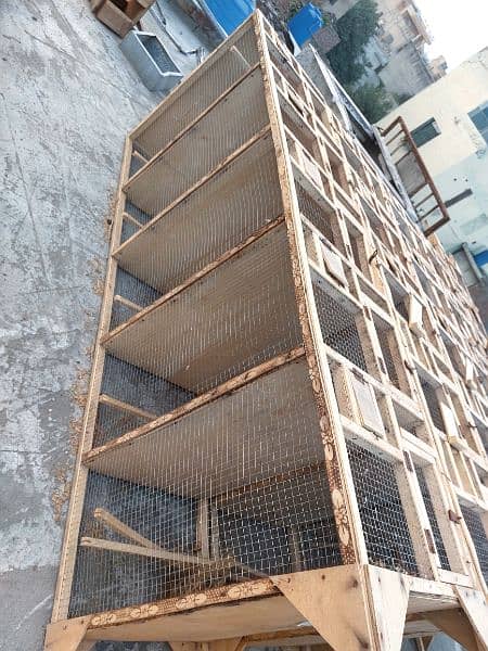 Birds wood Cages For Sale in big size 6.7 ft length 2