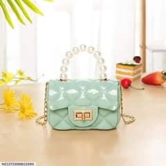 girls plastic quilted hand bag