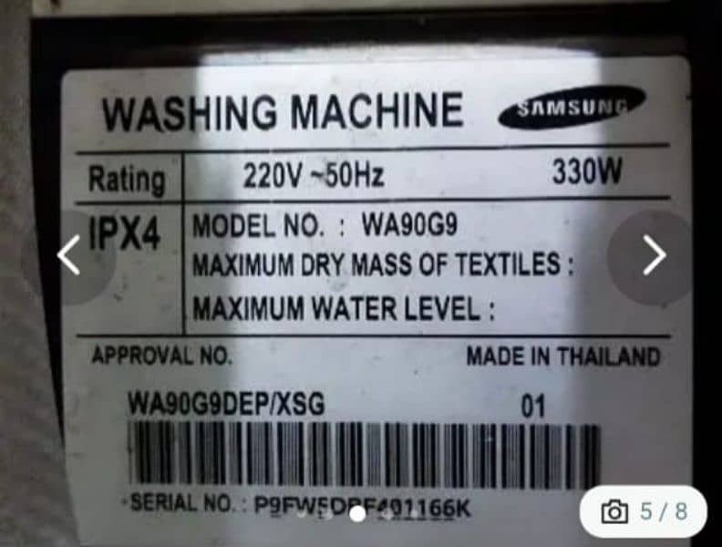 SAMSUNG FULLY AUTO IMPORTED WASHING  MACHINE 3