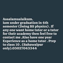 iam home tutor for your child (undergraduation) prep to 10