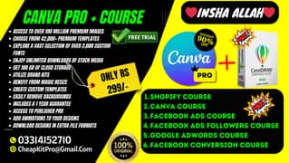 Canva Pro Lifetme Free Bundle Course graphic logo software 03314152710