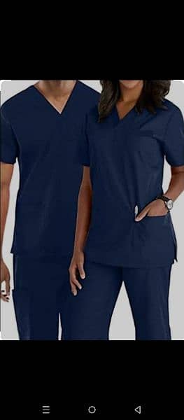 Unisex doctor/ nursing ot scrub v shape neck good quality fabric 1