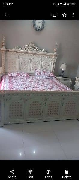 Luxury chinioti Bed deco paint 0