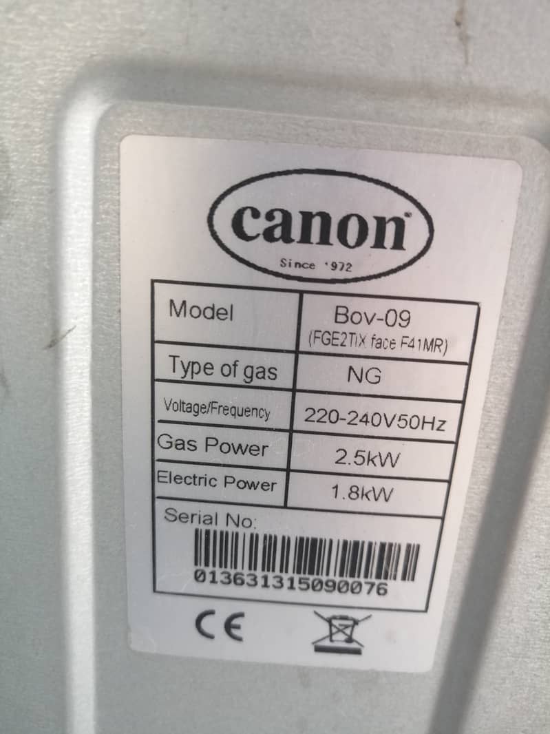 Canon built in oven 4