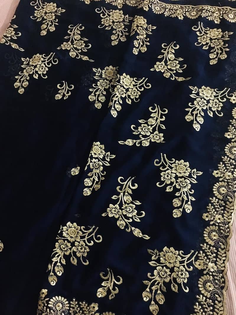 Indian heavywork chiffon saree 1