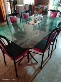 Dining table with 6 chairs