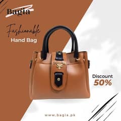 Girl's PU Leather Plain Hand Bag