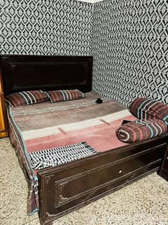 wooden bed