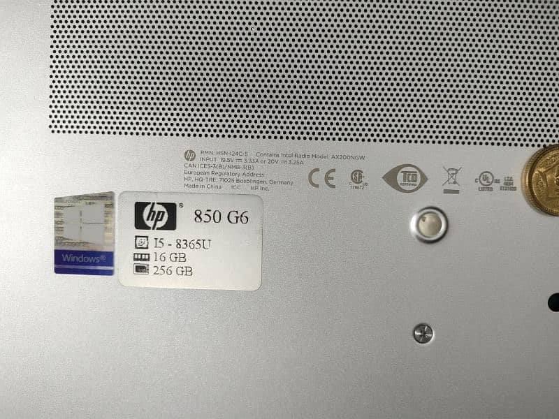 HP Elitebook 850 G6 , 16Gb-256GB SSD, Core i5 8th gen 9