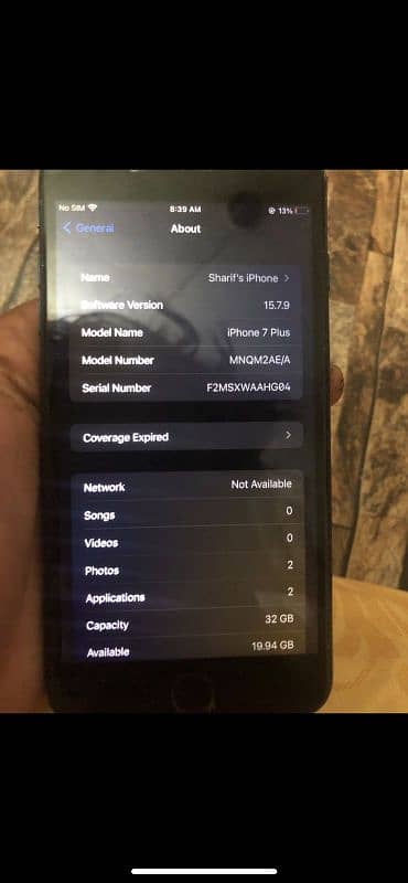 I'm selling iPhone 7 plus PTA approve 32gb 7