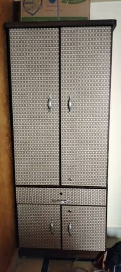 2 door wardrobe Almari with 1 drawer 1 locker