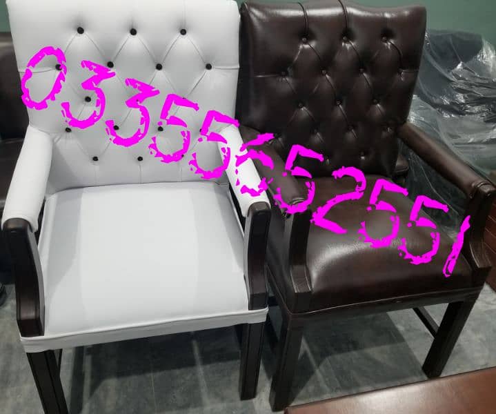 Office visitor chair guest wood desgn furniture sofa table desk set 7