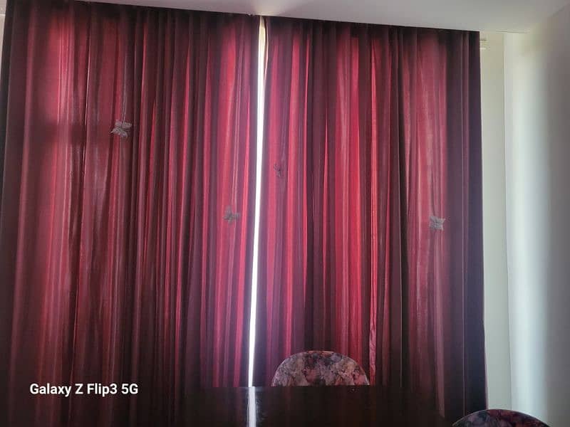 4 Luxury Beautiful silk curtains ,in perfect condition and shape. 1