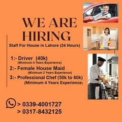 Driver,Female Made,Professional Chef