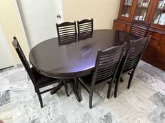 Elegant Wooden Dining  Table with 6 chairs for sale