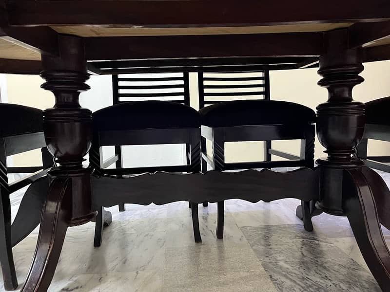 Elegant Wooden Dining  Table with 6 chairs for sale 1