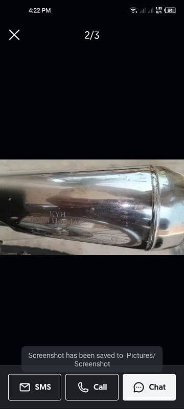 hona cg 125 chrome slincer original for exchange with black . 1