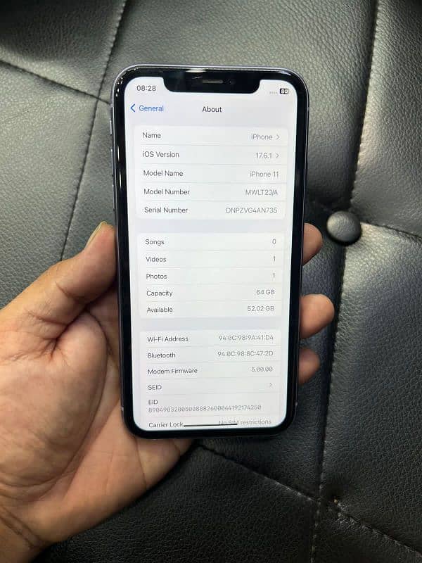 iPhone 11 64GB PTA officially Approved 2