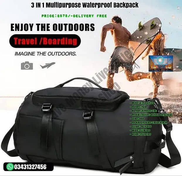 3 IN 1 Multipurpose Waterproof Backpack 2