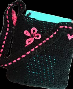 Girls Crochet hand bag  purse 03179658716