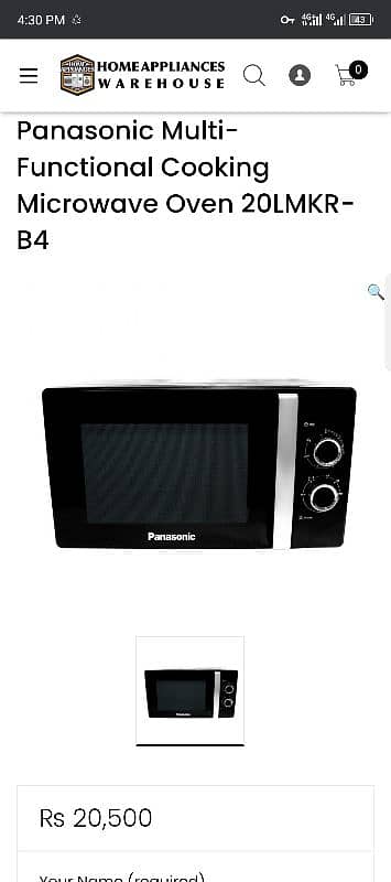 Panasonic microwave 0