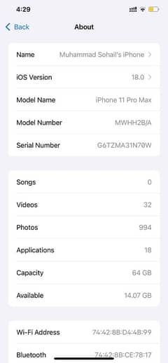 IPhone 11 pro max (PTA approved)