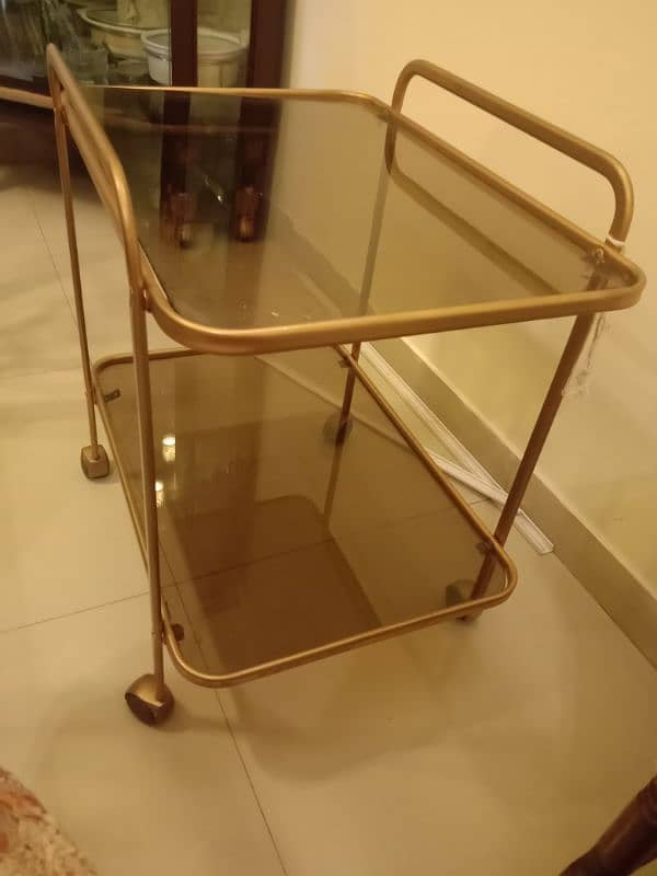 Tea trolley for serving guests 2