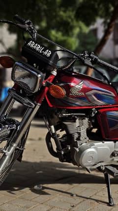 Honda CG 125 2023 RED karachi Number