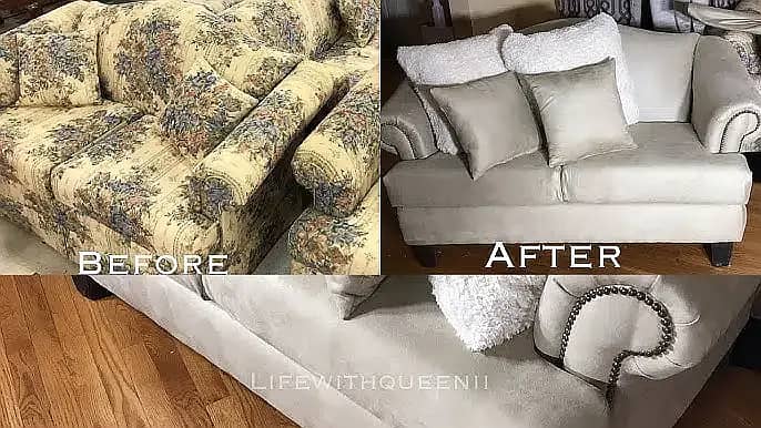 L shape sofa / sofa set / sofa repair / fabric change / sofa poshish 6