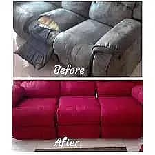 L shape sofa / sofa set / sofa repair / fabric change / sofa poshish 7