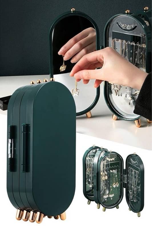 stylish rotating jewelry storage box 0