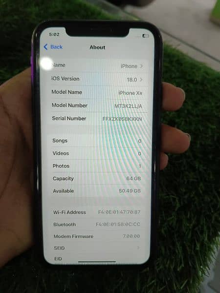 I phone xR 64gb jv condition 10 by 9 back raf 2