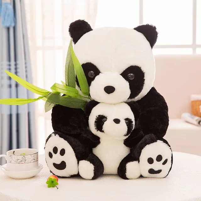 Adorable Panda with Baby Plush Toy - Available in Sizes 30cm to 60cm! 1