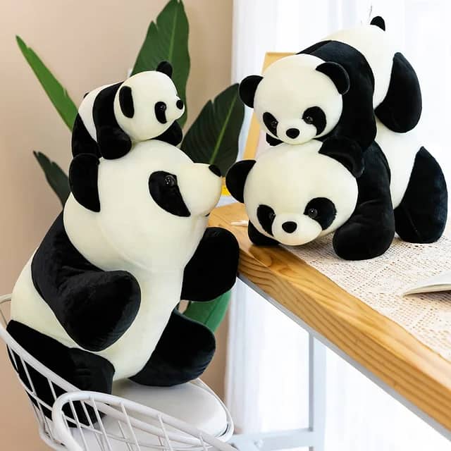 Adorable Panda with Baby Plush Toy - Available in Sizes 30cm to 60cm! 2