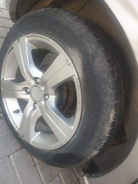 Alloy Rims with tyres 15 inch exchange possible with 13 inch rims 1