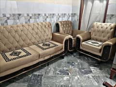 Sofa Set For Sale//Wooden Sofa With 3 Table`s//5 Seater Sofa