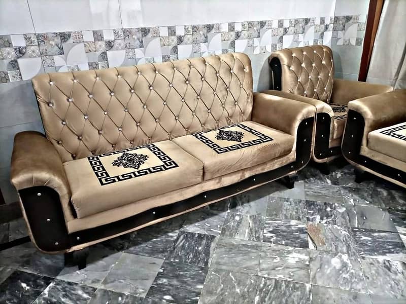 Sofa Set For Sale//Wooden Sofa With 3 Table`s//5 Seater Sofa 2