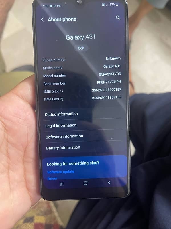 samsung galaxy A31     RAm +GB4/128   penal change   no box only phone 3