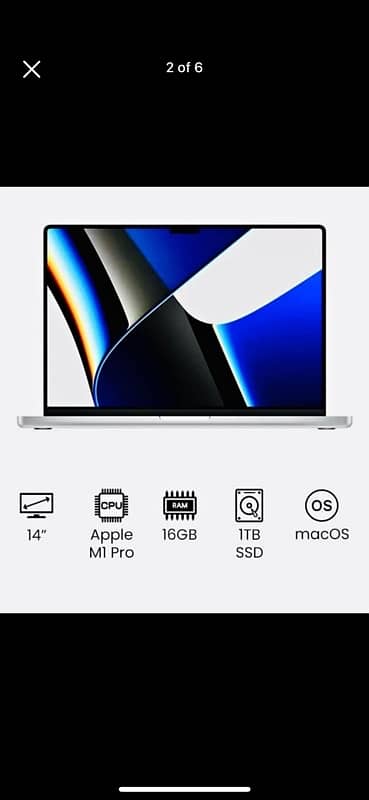 Macbook Pro M1 16gb 1TB 14 Inch 2