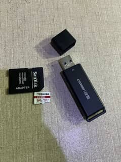 original TOSHIBA EXCERIA 64GB Card+ Camera Jacket+ Card leader 0