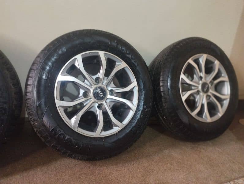 13 Inch 114 PCD Alloy Rims with Brand New Tyres 175/70/13 0