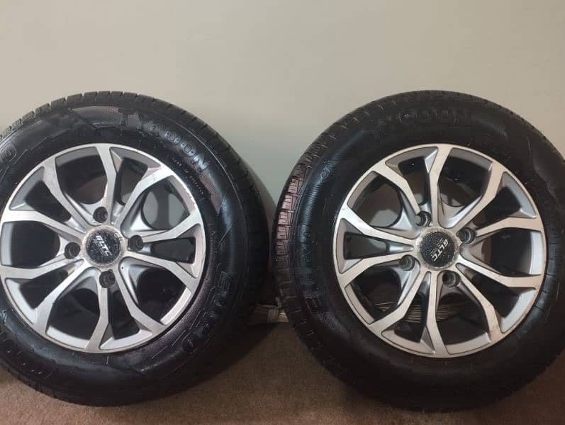 13 Inch 114 PCD Alloy Rims with Brand New Tyres 175/70/13 1