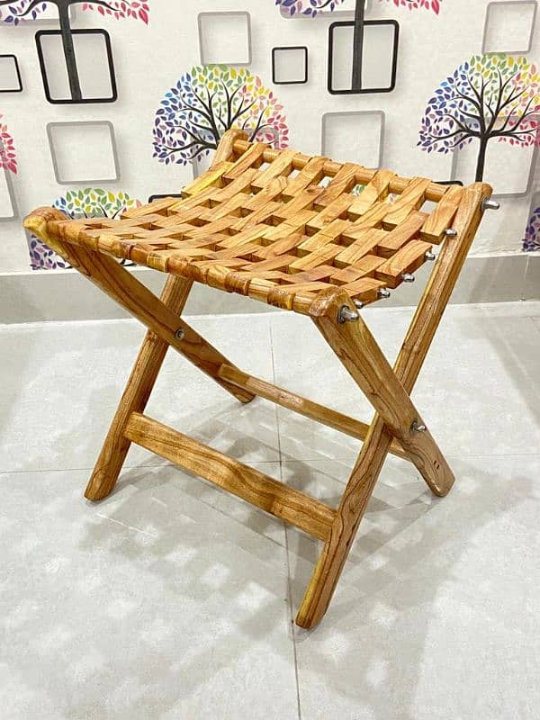 Wooden Folding Stool 2