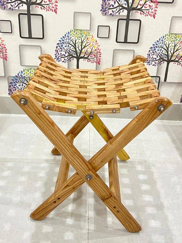 Wooden Folding Stool 3