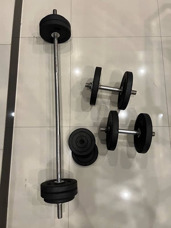 Dumbbell and barbell set 0