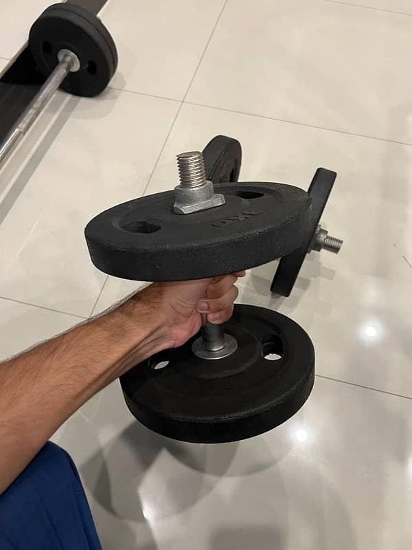 Dumbbell and barbell set 1