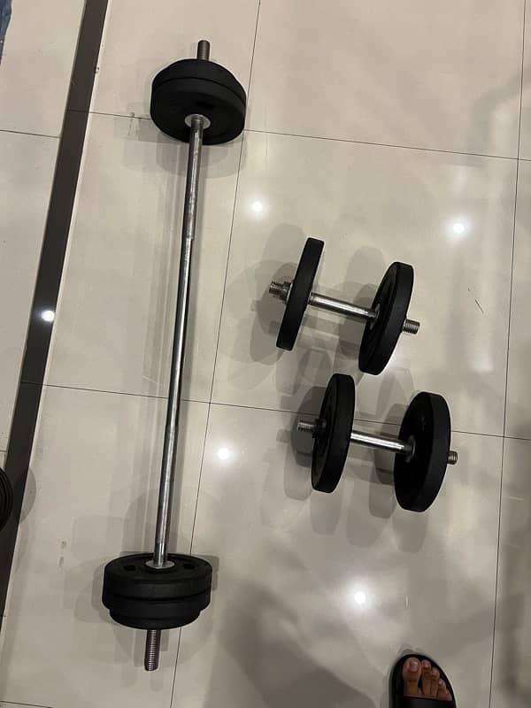 Dumbbell and barbell set 4