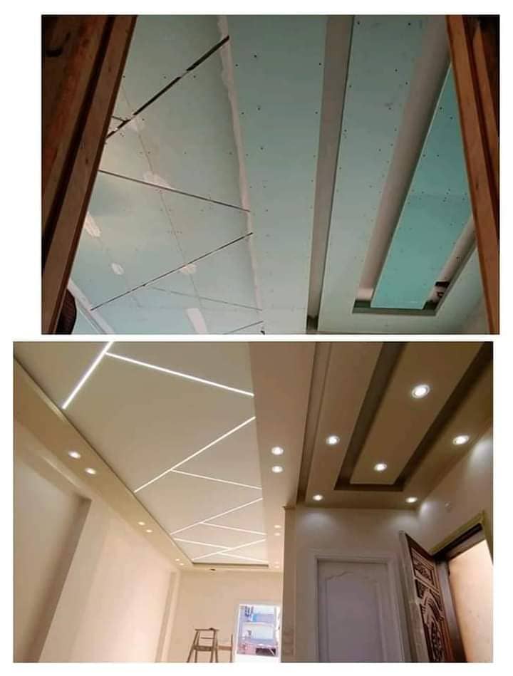 False Ceiling,Gypsum Board,3D Wallpaper,Vinyle Wood Floor,Pvc,Blinds 15