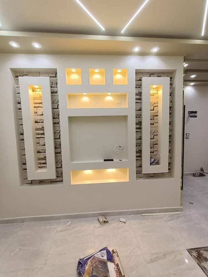 False Ceiling,Gypsum Board,3D Wallpaper,Vinyle Wood Floor,Pvc,Blinds 16