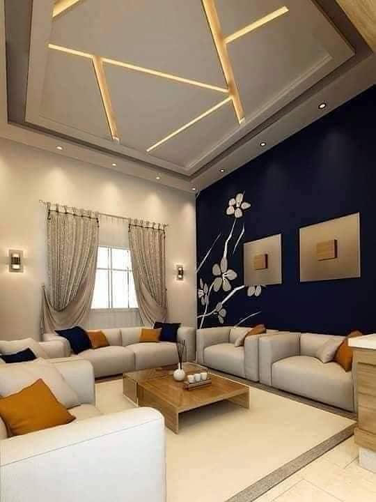 False Ceiling,Gypsum Board,3D Wallpaper,Vinyle Wood Floor,Pvc,Blinds 18